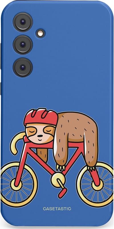 Casetastic hoesje geschikt voor Samsung Galaxy A35 - Dubbellaagse bescherming - Lui op reis - Fashion Case - Lavendel