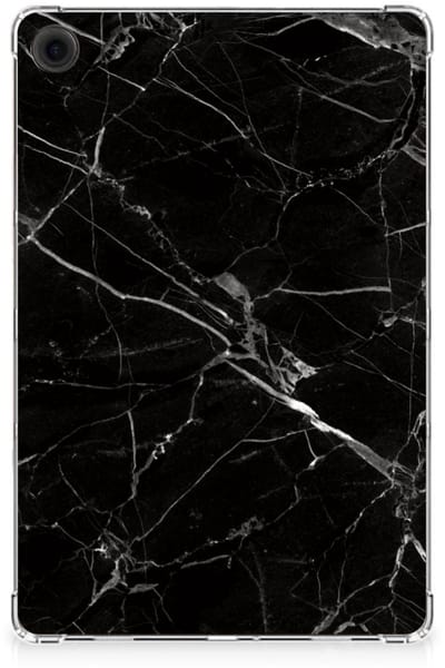 Samsung Galaxy Tab A9 Plus Tablet Back Cover Marmer Zwart - Origineel Cadeau Vader