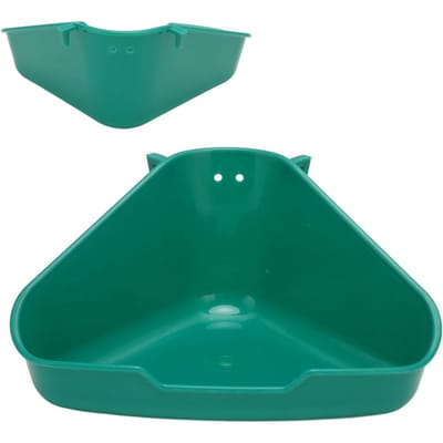 Litière pour petits animaux en forme d'éventail   Boîte d'angle pour toilettes Potty Trainer pour cochons d'Inde Chinchilla Furet Galesaur