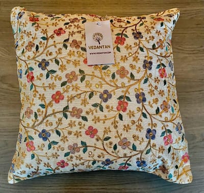 Kussens woonkamer - kussenhoes 30 x 30 cm - kussensloop - sierkussens - cushion cover - katoensilk - Kussenhoesjes - 2 stuks - etnisch Indiaas - borduurwerk - embroidery