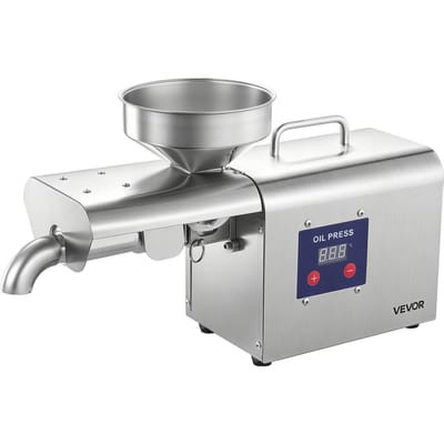 Machine à presser l'huile, Capacité de 3,75 kg/h, Machine extracteur d'huile de 750 W, Machine automatique électrique à faire de l'huile pour usage domestique et commercial, 50-300 Pressage à chaud pour