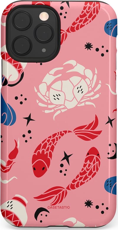 Casetastic hoesje geschikt voor Apple iPhone 11 Pro - Dubbellaagse bescherming - Zodiac in kleur - Fashion Case - Lichtroze Koraal Perzik