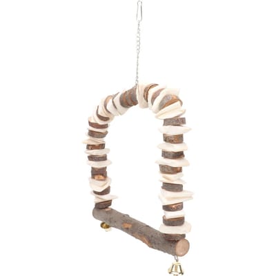 Vogel Schommel Speelgoed Hangende Schommel Zitstok Standaard voor Kleine Parkieten Papegaaien Vogels en KaketoesL L 120x60x0.3cm / 47.2x23.6x0.1in white