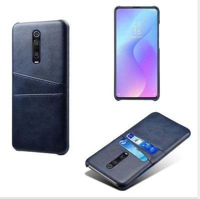 Back Cover met Opbergvakjes + Gehard Glas Screenprotector voor Xiaomi Mi 9T / Mi 9T Pro _ Blauw