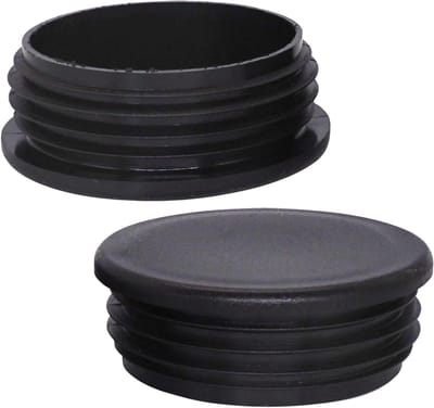 Ronde Buis Inserts - Hek Post Plugs - Hekpalen Afwerken - UV-Bestendig Polyethyleen - 2 1/2 inch - Zwart
