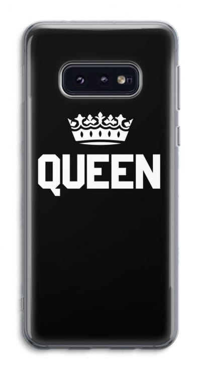 Case Company® - Hoesje geschikt voor Samsung Galaxy S10e hoesje - Queen zwart - Soft Cover Telefoonhoesje - Bescherming aan alle Kanten en Schermrand