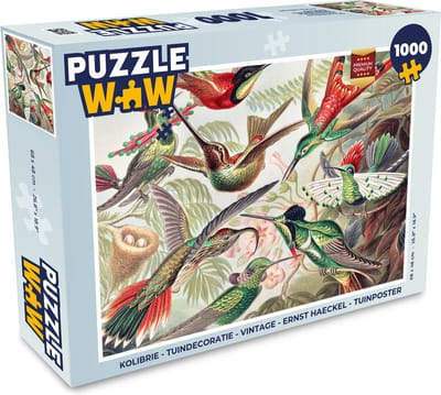 Puzzel Kolibrie - Vintage - Ernst Haeckel - Vogel - Kunst - Natuur - Legpuzzel - Puzzel 1000 stukjes volwassenen