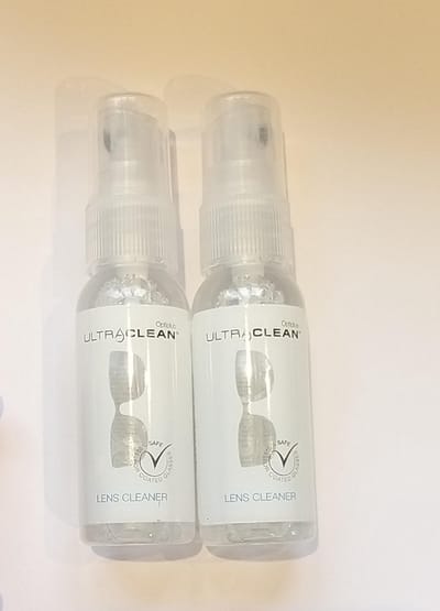 Ultraclean Brillenspray - brillenreiniger voor glazen van brillen en zonnebrillen - 2x 30ml Brilspray