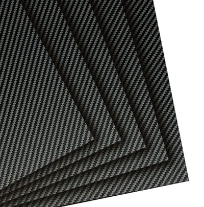 Lichtgewicht Koolstofvezel Plaat 200x300mm 1.5mm Dik Matte Twill Structuur