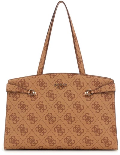GUESS Reistas Shopper Lorelei Travel Weekend Bag Latte Logo Lichtbruin