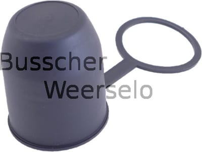 Trekhaakdop - PVC Zwart met Ring - Trekhaak bescherming - Beschermkap - Afdekkapje