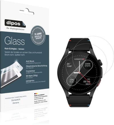 dipos – 2x Pantserfolie geschikt voor Zenwatch Zenara | 9H Screenprotector