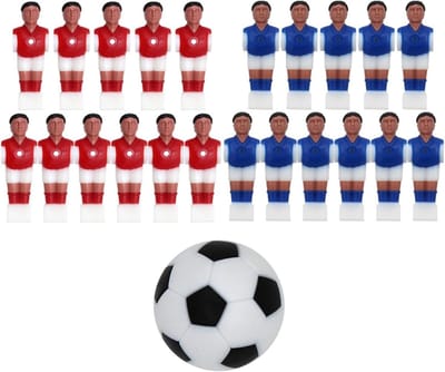 Voetbal Spelers - Tafelvoetbal Figuren - Spel Vervanging - Hars Materiaal - 20x12x8 cm - Rood Blauw