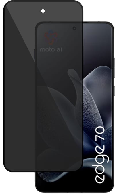 TechNow Privé Screenprotector geschikt voor Motorola Edge 70 Screenprotector - Privacy Beschermglas - Rounded - Privacy Proteqt+