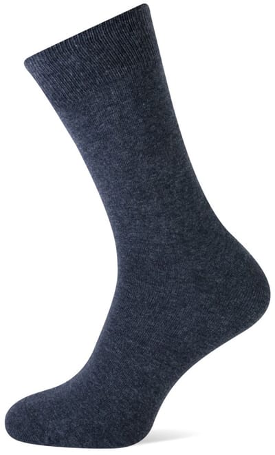 Basset - 2-Pack - Wollen Herensokken - Elastiekvrije Boord - Naadloos - Heren - antraciet - 39-43 - 6532