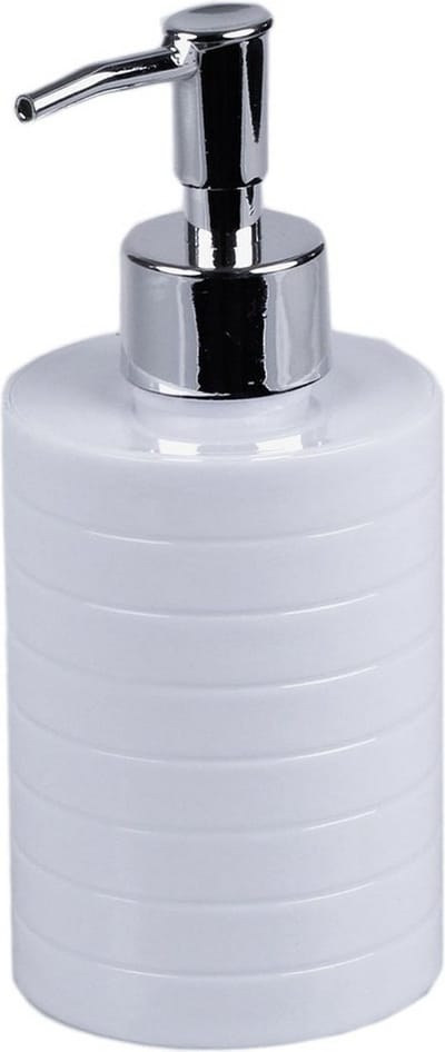 Concorde - Zeeppompje/zeepdispenser kunststof wit 7 x 17 cm