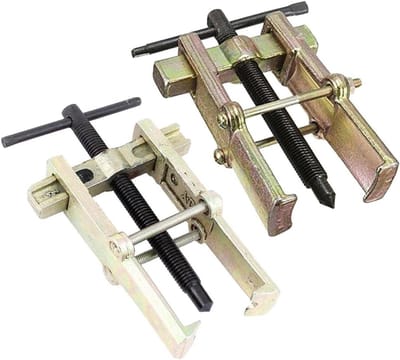 2-delige trekkerset - Lager trekker - Onderdelen demonteren - Verstelbare kaaklengtes - 4 en 6 inch - Zilverkleurig