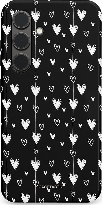 Casetastic Hoesje Geschikt voor Samsung S24 - Stijlvolle Beschermende Duo-layer Case - Hangend Hartje