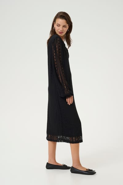Jersey jurk A-shape black