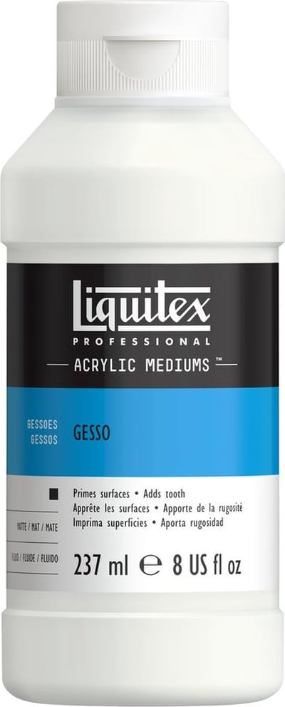 Liquitex 5308 Professional Gesso Acryl 237 ml – Titaniumwit, mat, primer, acrylgrond, hoogwaardige basis - Witte gesso