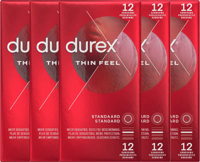 Durex - Condooms - Thin Feel - 6x12 stuks - Voordeelverpakking