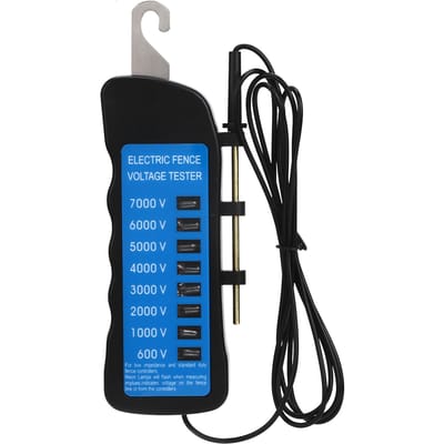 Testeur de clôture électrique portable, détection de tension multi-lumière, pour clôtures agricoles, ABS 7 000 V