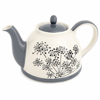 Theepot “Floreo” – 1200 ml – Handgemaakt & Handgeschilderd – Keramische theepot met deksel – Uniek bloemenmotief