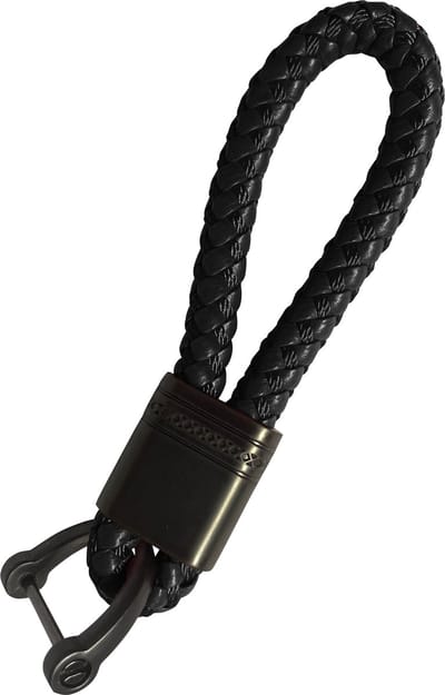 Sleutelhanger Koord Sleutelhanger Touw - Zwart Met Sleutelhanger Ring