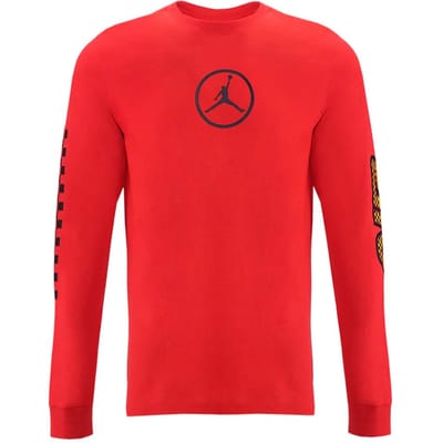 Nike Air Jordan Crew Neck Lange Mouw Rood Heren Top CV3000 673