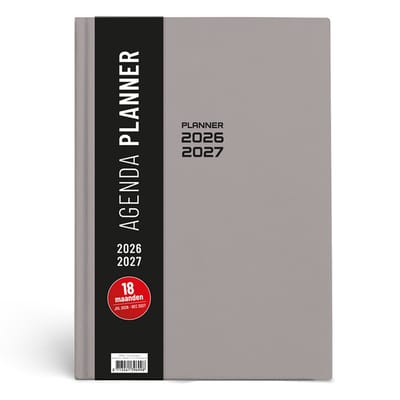 SOHO - Planner A4 - Jaar 26/27 - 18 maanden - 1 week op 2 pagina`s - STREET - Licht Grijs - 29x21cm