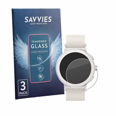 Savvies - Glas Screenprotector voor realme Watch S5 - Gehard Beschermglas 9H 3 Stuks