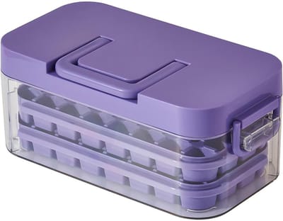 IJsmaker Lade - Koelblok Maker - Dranken Koelen - 64 Roosters - 26.8 cm Lengte - Paars
