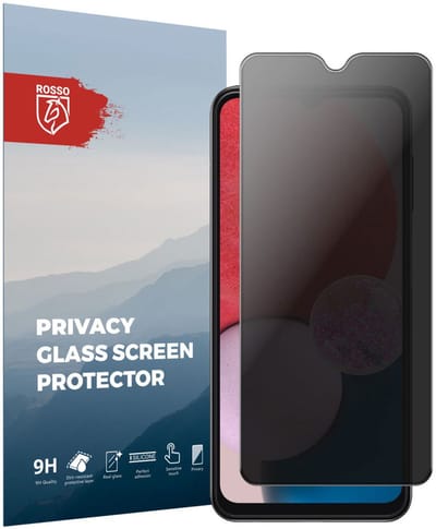Rosso Privacy Screen Protector Geschikt voor de Samsung Galaxy A13 4G - 9H Gehard Glas - Case Friendly Tempered Glass - Eenvoudige Installatie