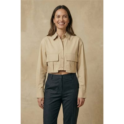 Korte Button-Up Shirt met Pocket