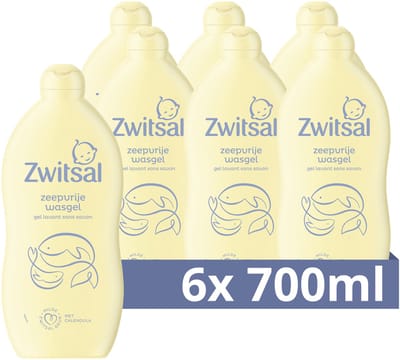 Zwitsal Zeepvrije Wasgel - Baby - helpt de natuurlijke huidbarrière te beschermen - 6 x 700 ml