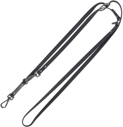 Hondenriem - Verstelbare lijn - Dagelijks uitlaten - PVC ommanteling - 200 cm - Zwart