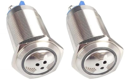 LED Zoemer - Alarm Lampje - Signaal Geven - Waterdicht Metaal - 16 mm - Rood