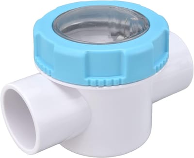 2-weg waterafsluiter 50mm G1 1/2 met doorzichtige buis voor zwembadfilter en watercirculatie