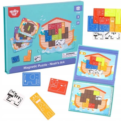 Tooky Toy Houten Puzzel Arke Noach - Logisch Denkspel voor Kinderen