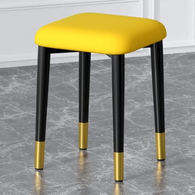 Voetenbank Poef - Decoratieve Kruk - Ontspannen Zitten - Gecapitonneerde Fluweel - 46x30x30cm - Groen