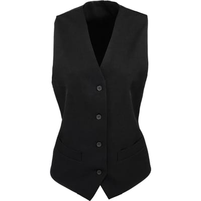 Premier Vrouwen/Dames Gevoerde Waistcoat (Zwart)