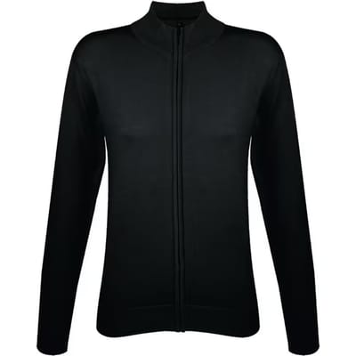 SOLS Gebreid vest met volledige rits dames/dames (Zwart)