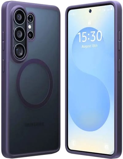 TORRAS Guardian Magnetic Hoesje Geschikt voor Samsung Galaxy S26 Ultra - Compatibel met MagSafe / Qi2 - Matte Beschermhoes - Back Cover met Magneet Paars