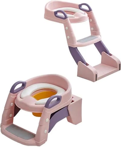 Wc Verkleiner 2-in-1 - WC verkleiner met Trap - Wc trainer - Zachte Zitje - Opvouwbaar wc bril - Zinderlijkheids training kind