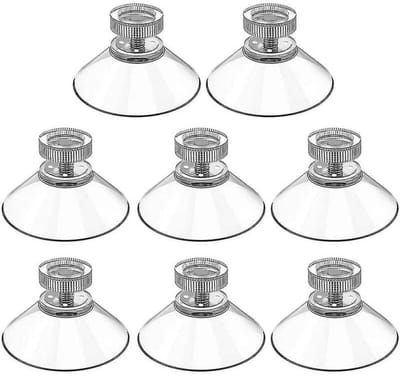 8 Stuks - Stalen Zuignapset 40mm - Met M4 Binnendraad & Knopmoer - Robuust RVS