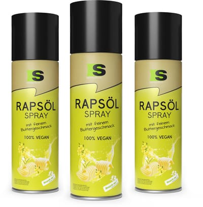 Spraytive 3x 400ml raapzaadolie kookspray met botersmaak airfryer spray voor bakken en koken caloriearm 100% vegan