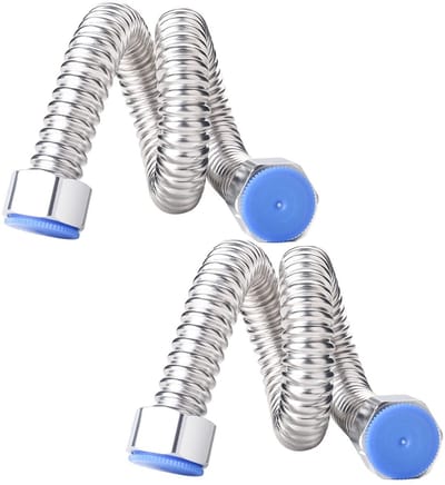 Roestvrij Stalen Gegolfde - Dailygoods- Flexibele Waterleiding 80 cm