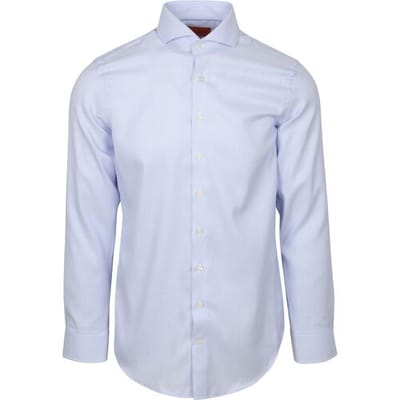 Suitable Overhemd Jacquard Luxe Lichtblauw - Maat 38 - Heren - Casual Shirt
