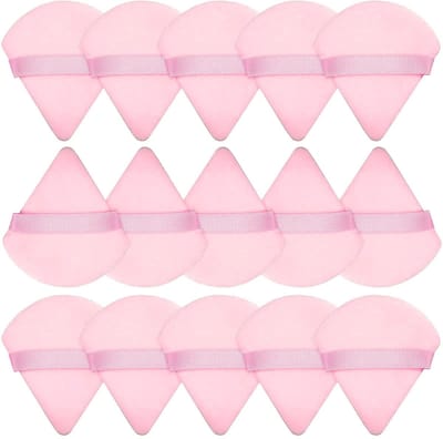 Cosensi- Make-up Spons 15 Stuks - Ultra Zacht Velours - Wasbaar - Geschikt voor Poeder en Vloeibare Foundation - Cosmetische Tool - Gemakkelijk Schoon te Maken - Make-up Applicator