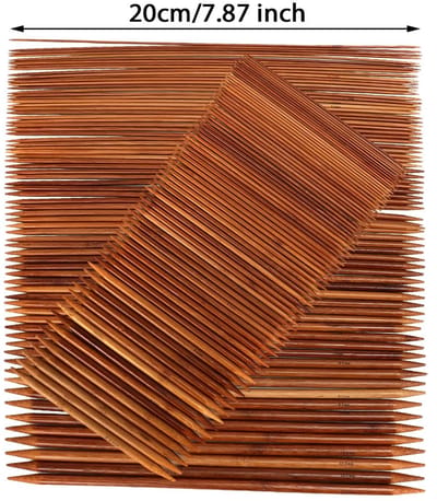 WiseGoods Premium Bamboe Breinaalden Set 75 Stuks - Voor Sokken Breien - 15 Maten Breinaals 2.0-10mm - Hobby Accessoires - Cadeau